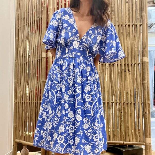 Robe courte CHIARA – Élégance florale & esprit du Sud – Image 6