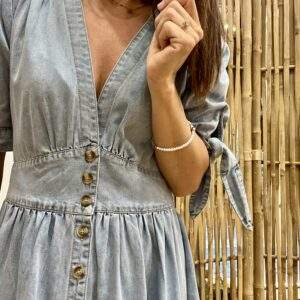 Robe longue GABRIELLE en denim – Élégance décontractée et féminine