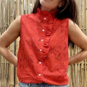 Top ANDY corail – Féminité & caractère
