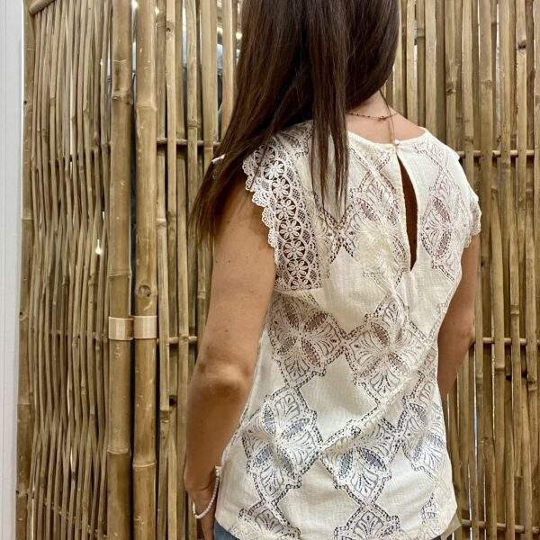 Top EDEN ivoire – Broderie délicate & élégance estivale – Image 4
