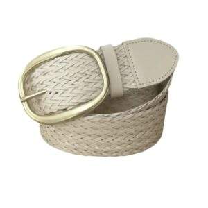 Ceinture Tressée Beige – Taille Unique
