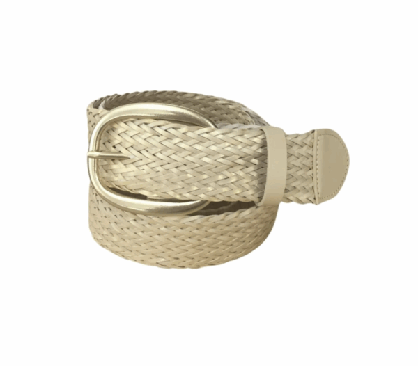 Ceinture Tressée Dorée – Taille Unique