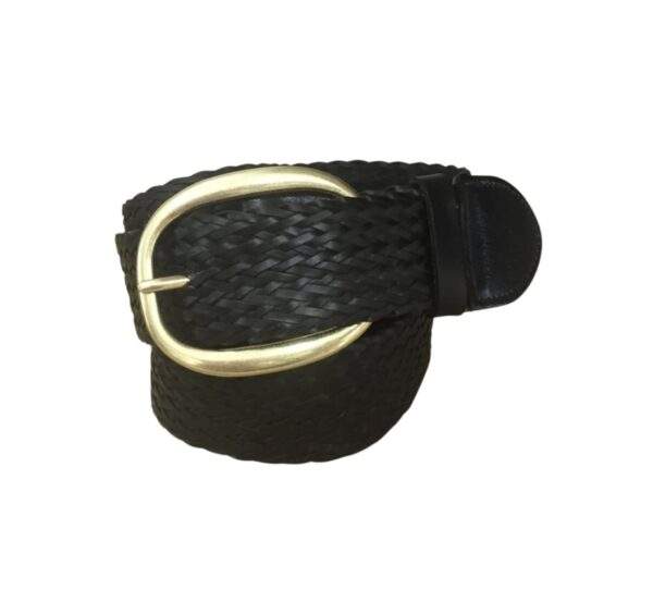 Ceinture Tressée Noire – Taille Unique