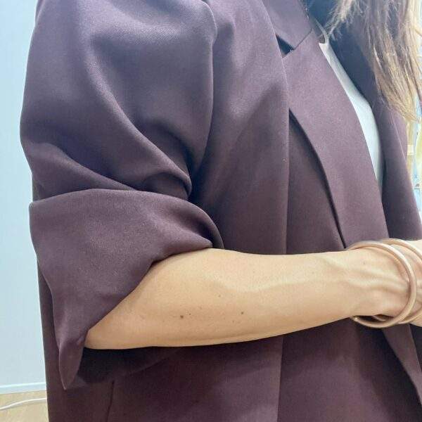 Blazer NINO Bordeaux – Oversize à manches courtes – Image 3