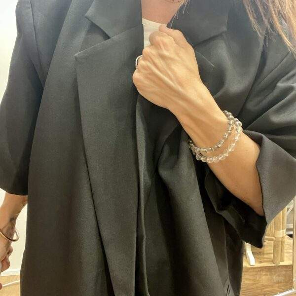 Blazer NINO Noir – Oversize à manches courtes – Image 2