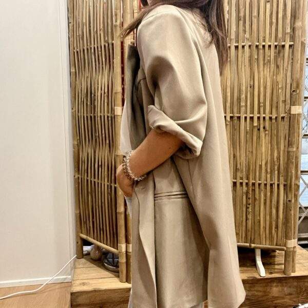 Blazer NINO Taupe – Oversize à manches courtes – Image 2