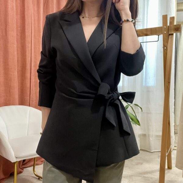 Blazer cintré OSAKA – À nouer à la taille – Image 2