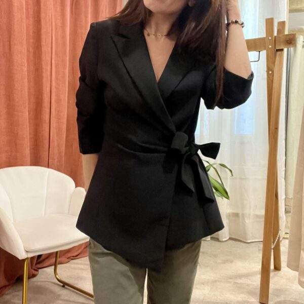 Blazer cintré OSAKA – À nouer à la taille – Image 4