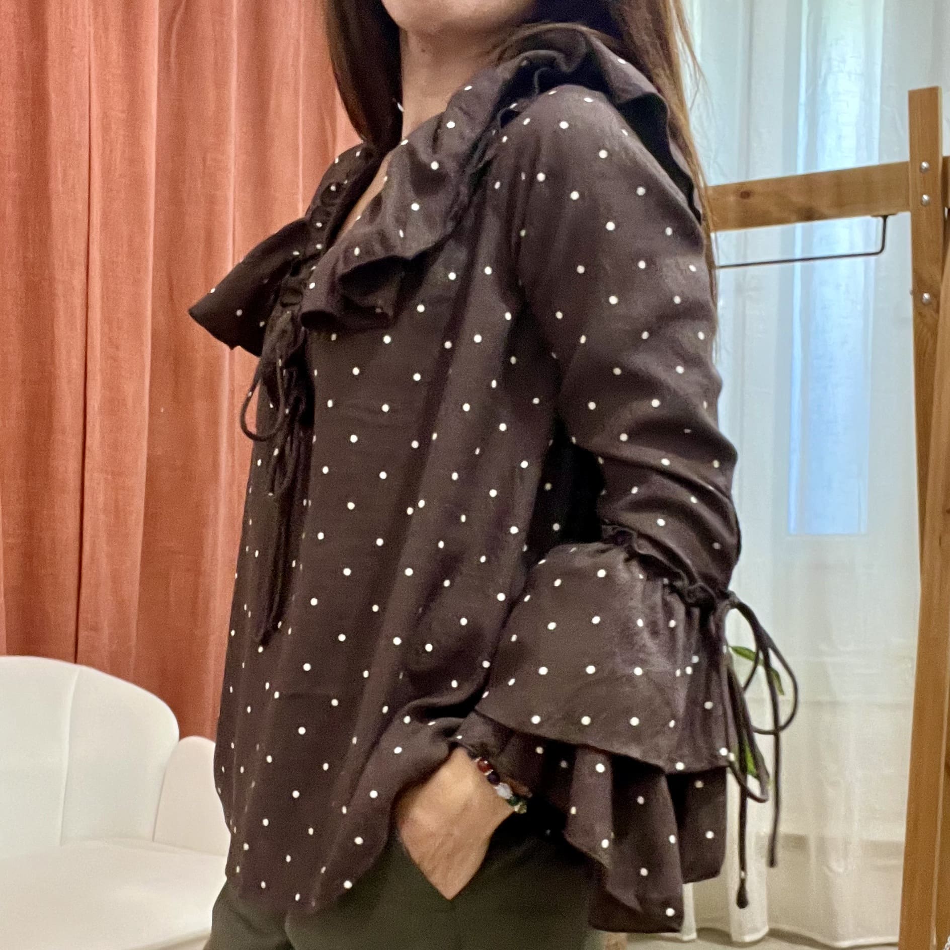 POPELINE BEZIERS CHEMISE A POIS CHOCOLAT PARIS 3