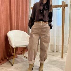 Pantalon en velours DALLAS – beige