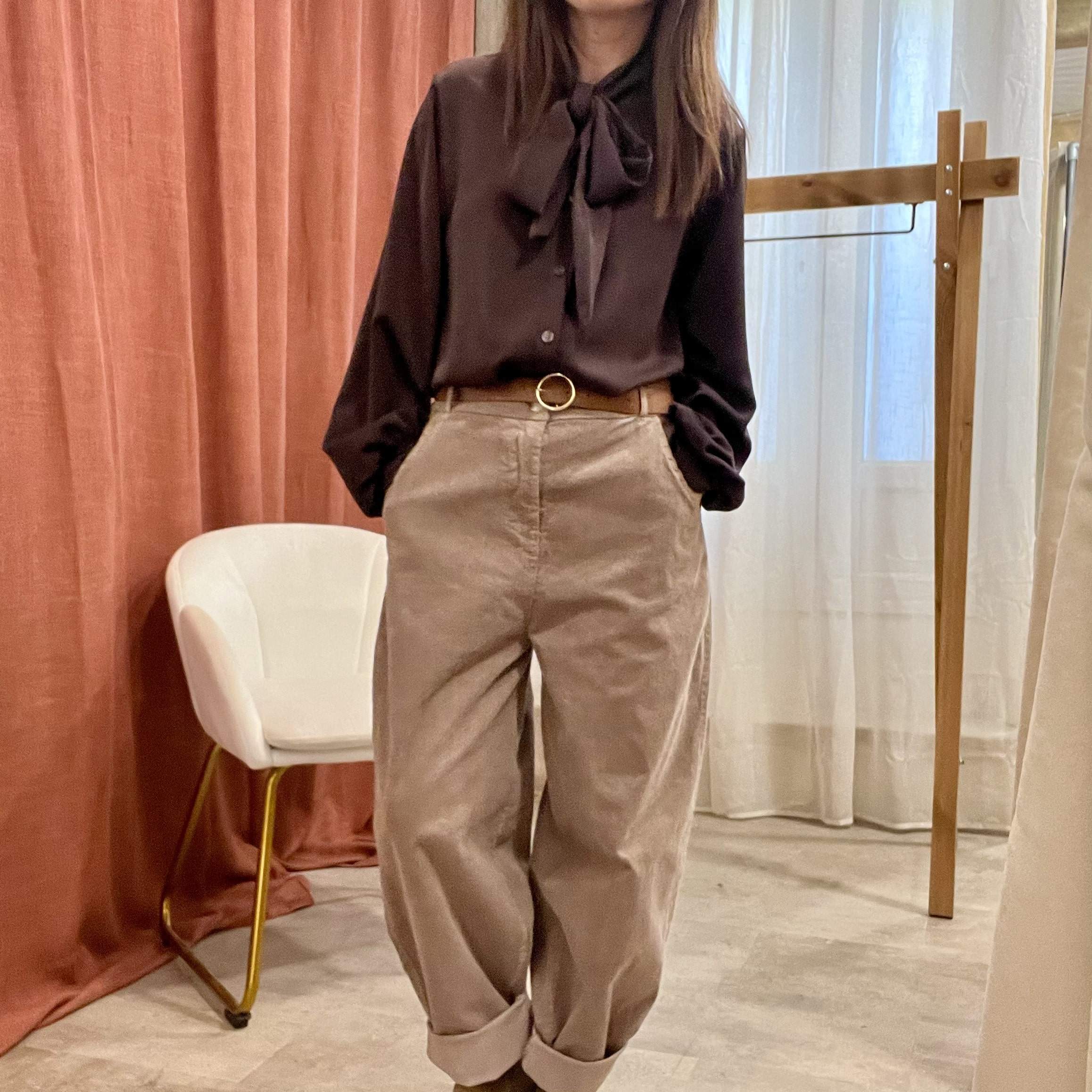 POPELINE BEZIERS PANTALON VELOURS BEIGE DALLAS 4