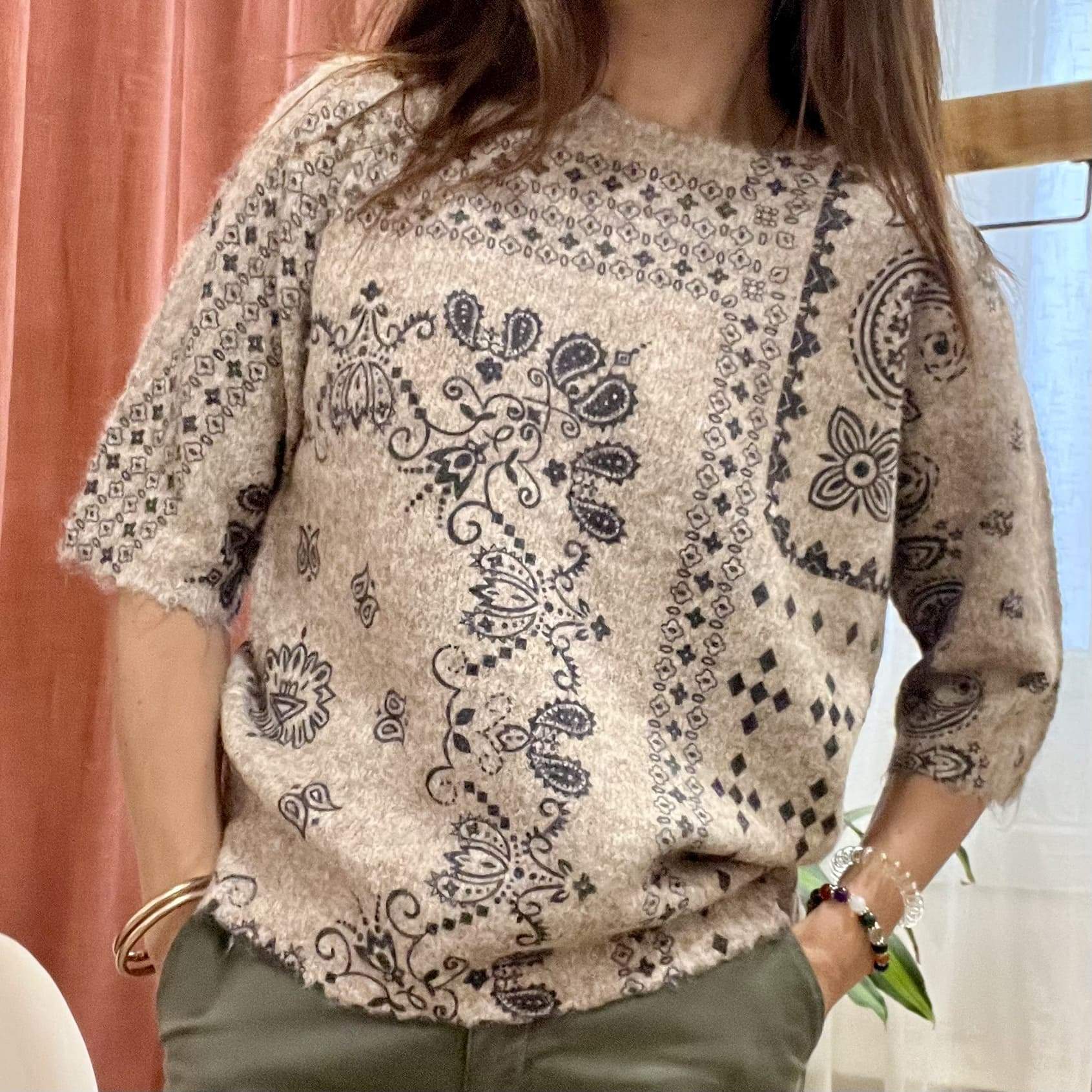 Pull manches courtes AUSTIN – motif bandana – Image 3