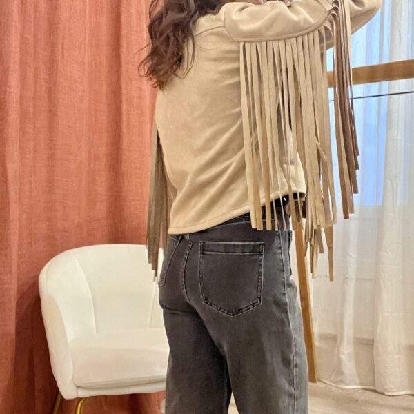 Veste à franges ARIZONA – beige – Image 2