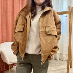 Veste oversize en suédine CUBA – style bombers