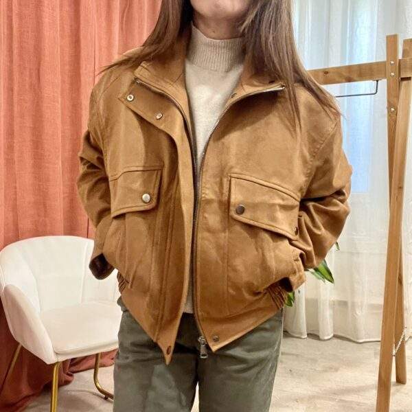 Veste oversize en suédine CUBA – style bombers – Image 2