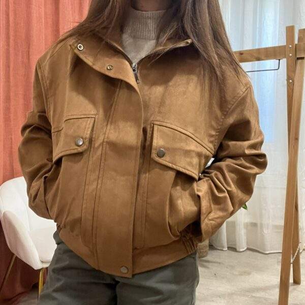 Veste oversize en suédine CUBA – style bombers – Image 4