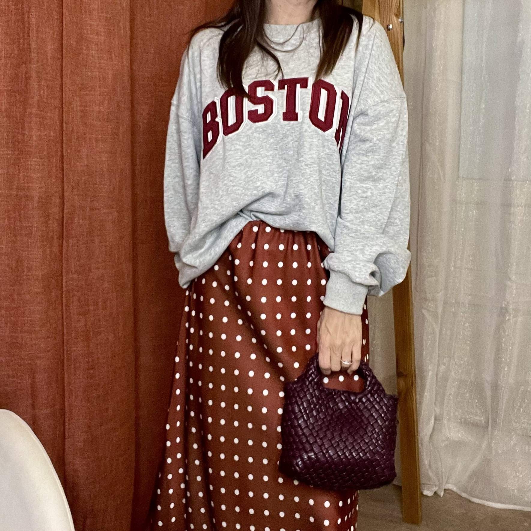 Jupe MAIA – rouille à pois blanc – Image 2