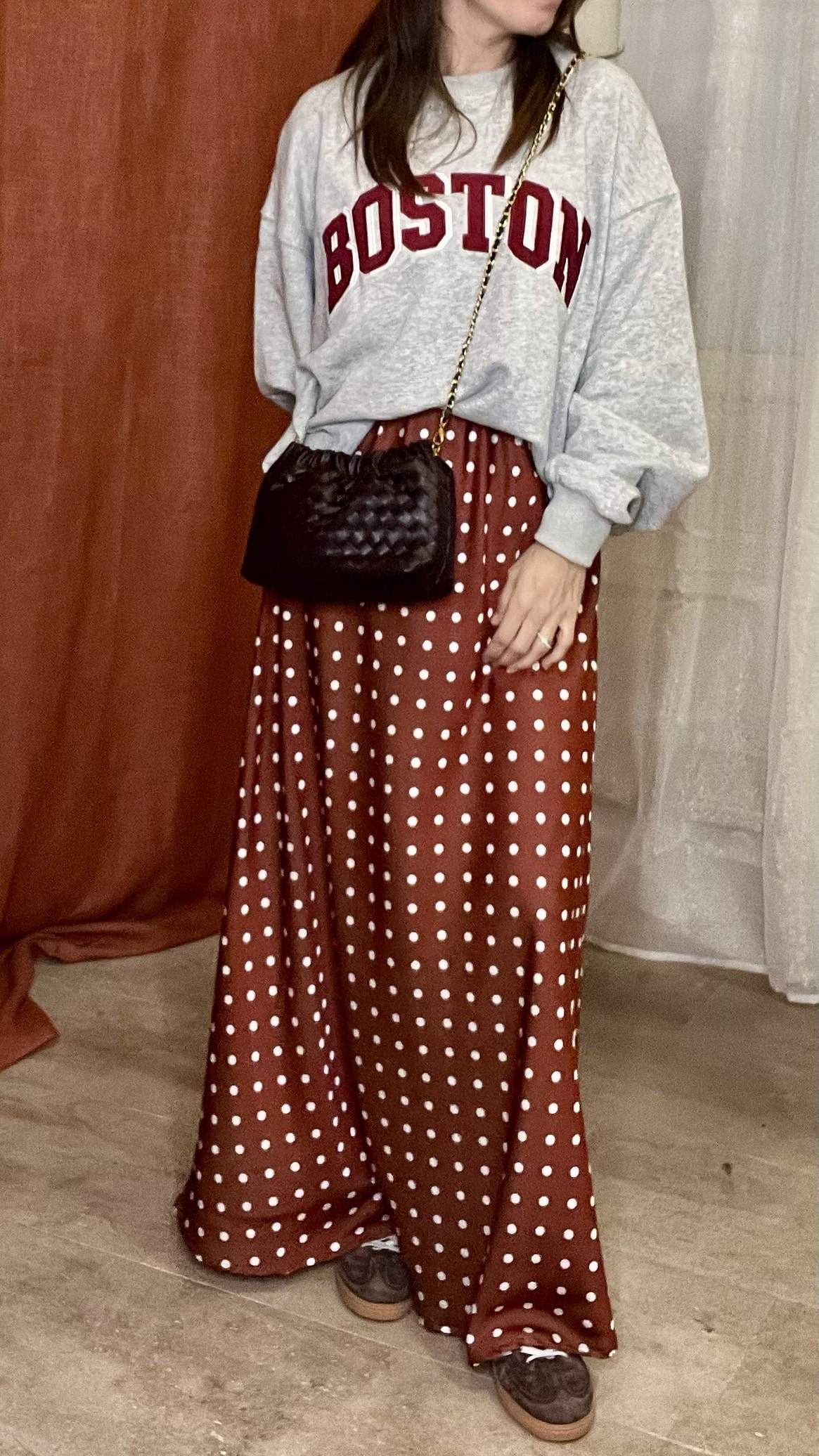 Jupe MAIA – rouille à pois blanc – Image 3